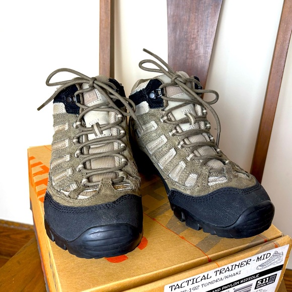 5.11 Tactical Other - 5.11 Tactical Trainer Mid Men's Shoes - Black and Tan